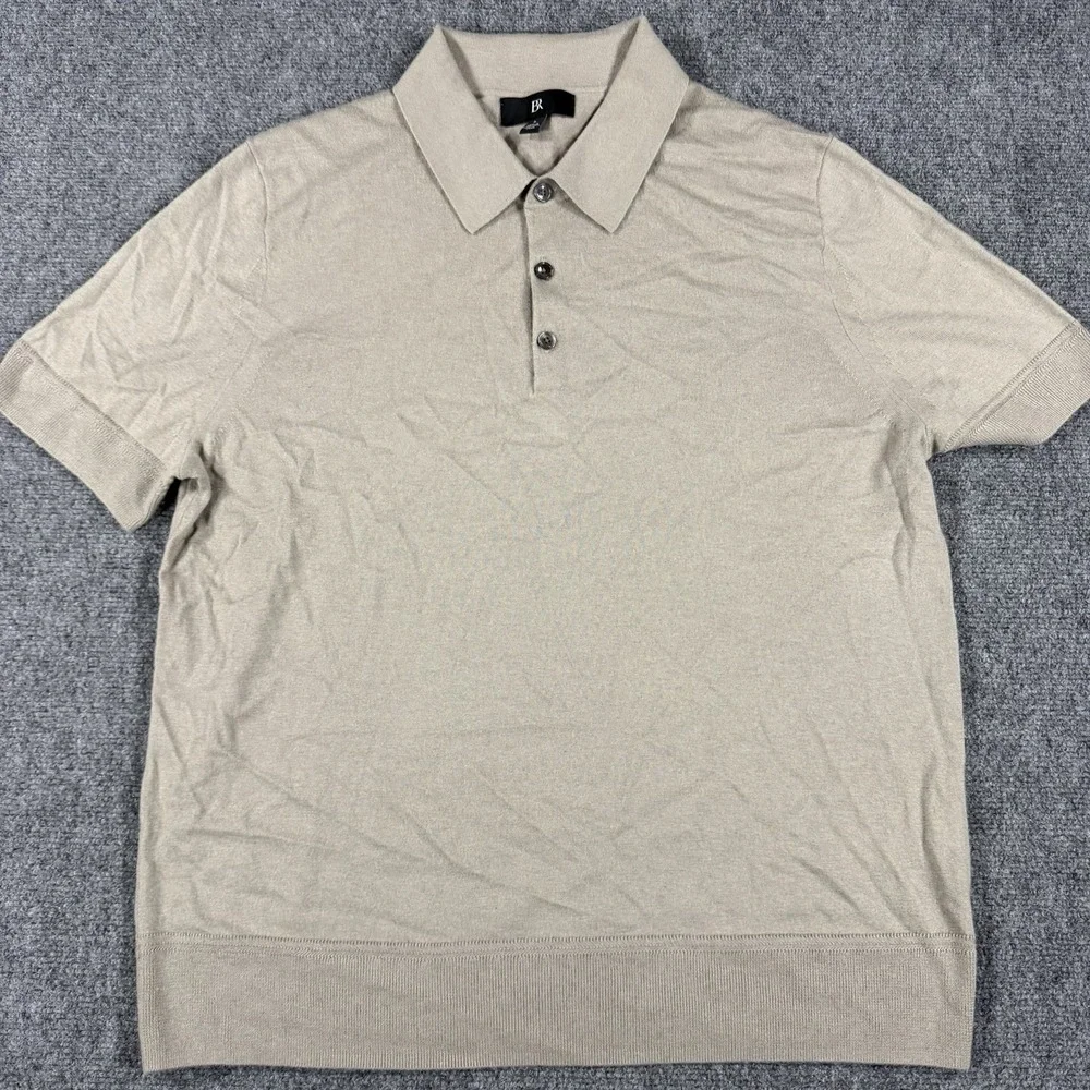 Banana Republic Cashmere Silk Polo Shirt Mens Large Bundle Lot Of 2 Luxury Knit